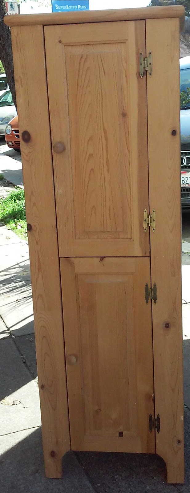 UHURU FURNITURE & COLLECTIBLES SOLD 2' x 5 1/2' Pine Pantry 70