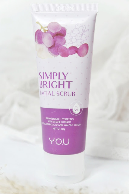 Y.O.U Simply Bright Facial Scrub REVIEW, Face scrub, face scrub lokal, skin care, You Cosmetics, Y.O.U Skincare