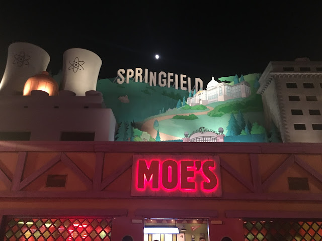 Springfield Moe's The Simpsons Universal Studios Hollywood At Night