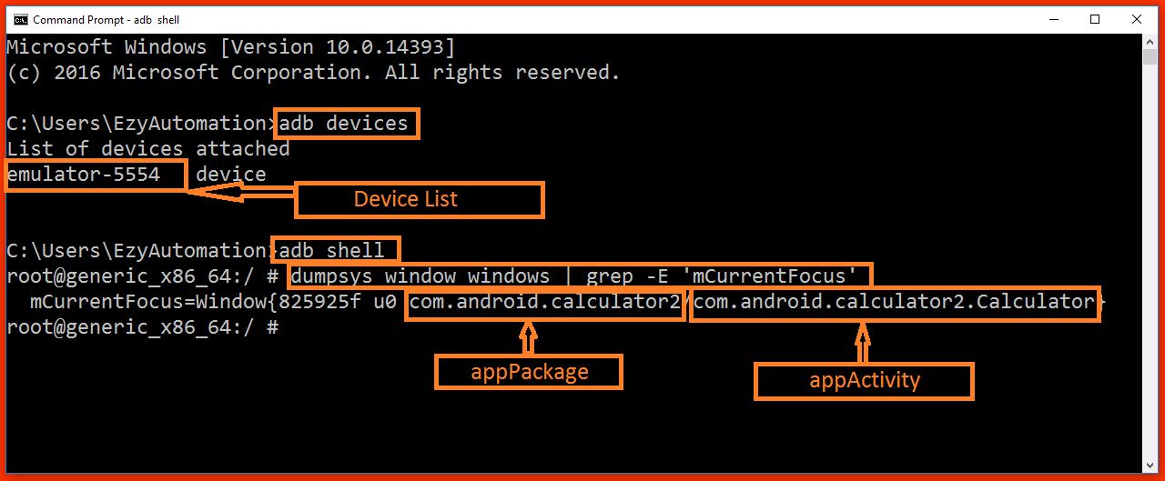How to find app package and app activity from apk file