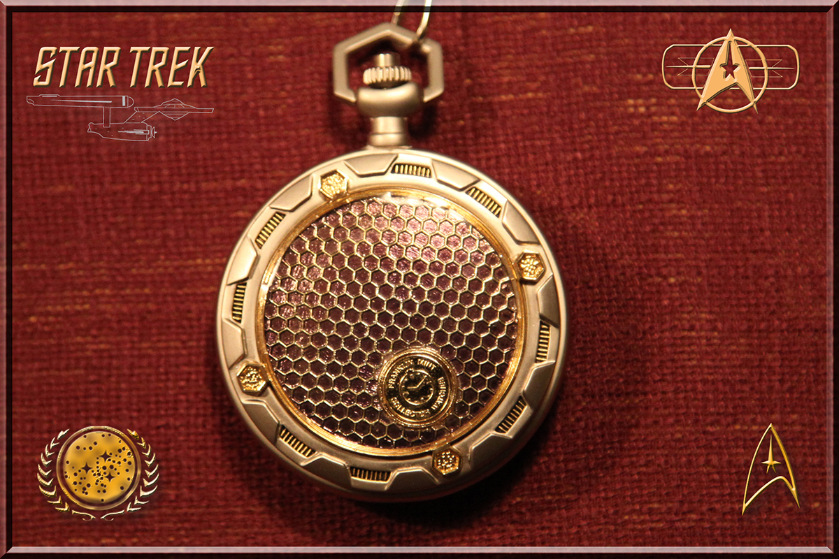Star Trek TOS pocket watch (model "Franklin Mint"), rear side Star Trek TOS pocket watch (model "Franklin Mint"), rear side