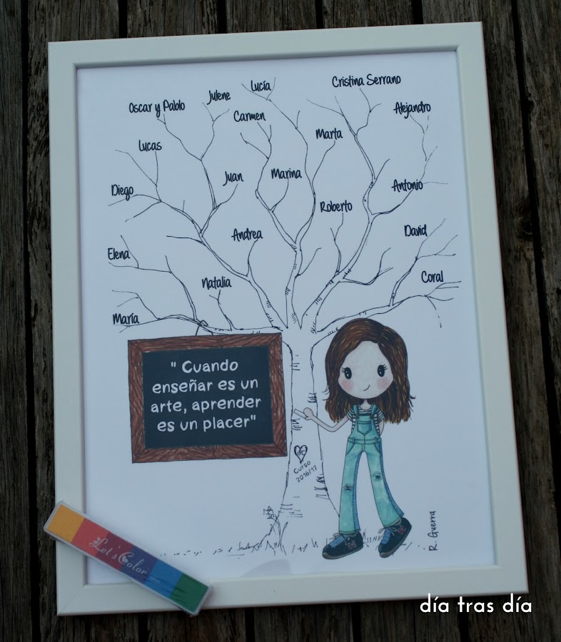 Árbol huellas maestra