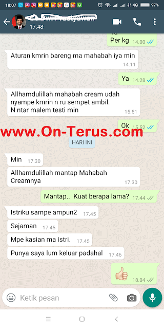 Mahabbah Cream Obat Kuat Oles Tanpa Efek Panas Terbaik Testimoni Puas Hanyak