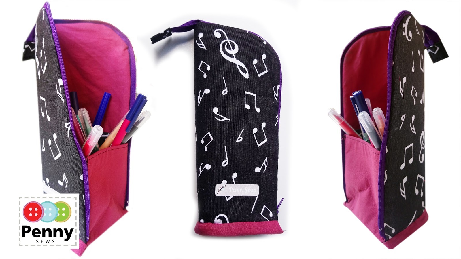 DIY Standing pencil case Tutorial cucire astuccio in piedi How to