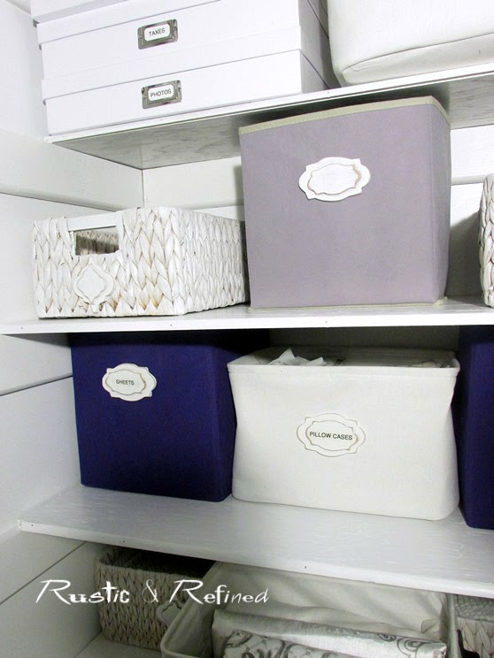 Linen Closet Organization | Rustic & Refined