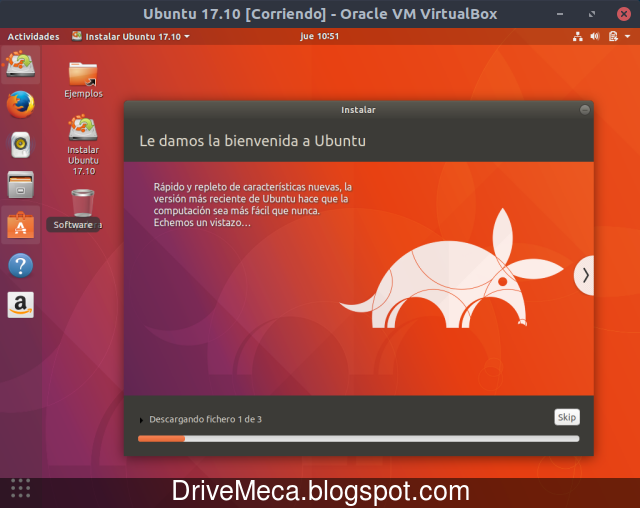 Comienza la instalacion de Linux Ubuntu