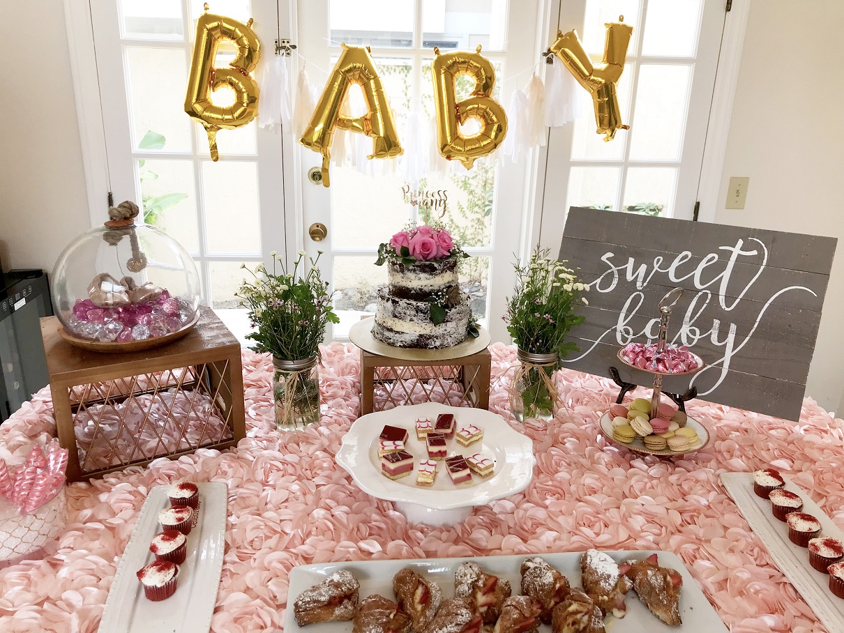 rustic baby shower cake