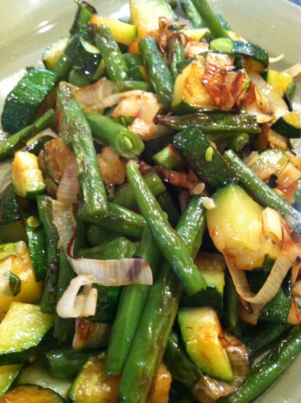 Irreplaceable is being different Grilled Zucchini and Green Beans with