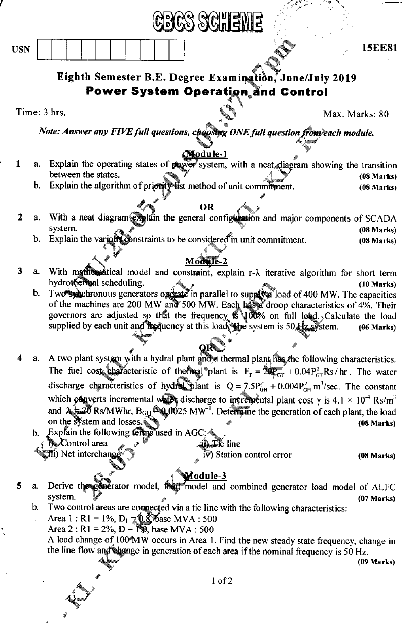 Visvesvaraya Technological University B.E. ELECTRICAL & ELECTRONICS