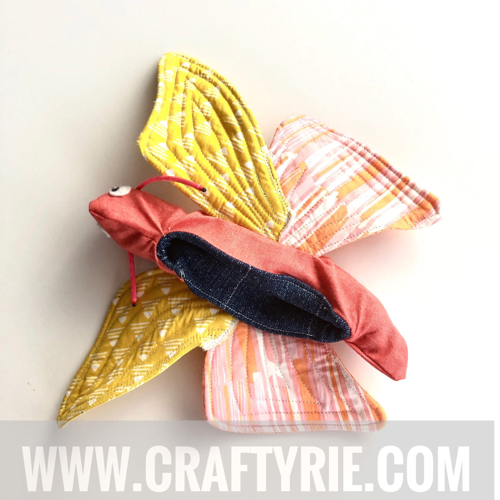 CraftyRie Caterpillar Butterfly soft toy