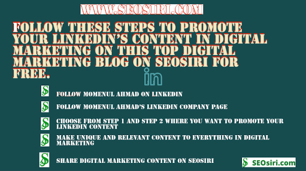 LinkedIn's Digital Marketing Content promotion