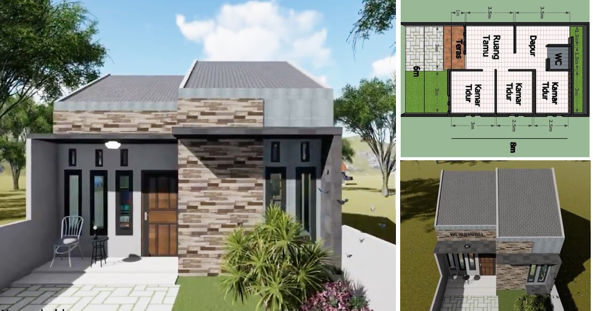 30+ Desain Rumah Minimalis 6 X 8 M Background