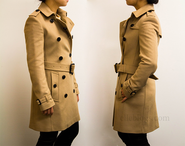 Review: Burberry London Kensington Fit Wool Cashmere Trench Coat in Camel -  Elle Blogs