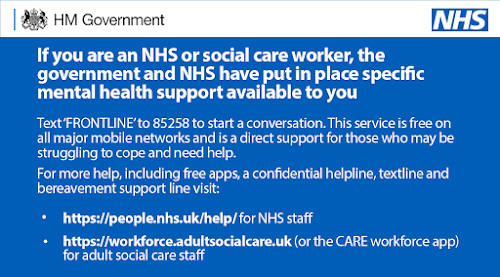 Mental health NHS workers help