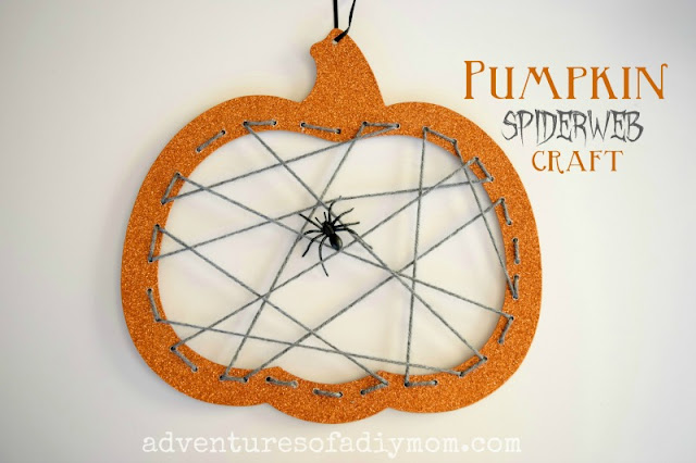Pumpkin Spiderweb Halloween Craft