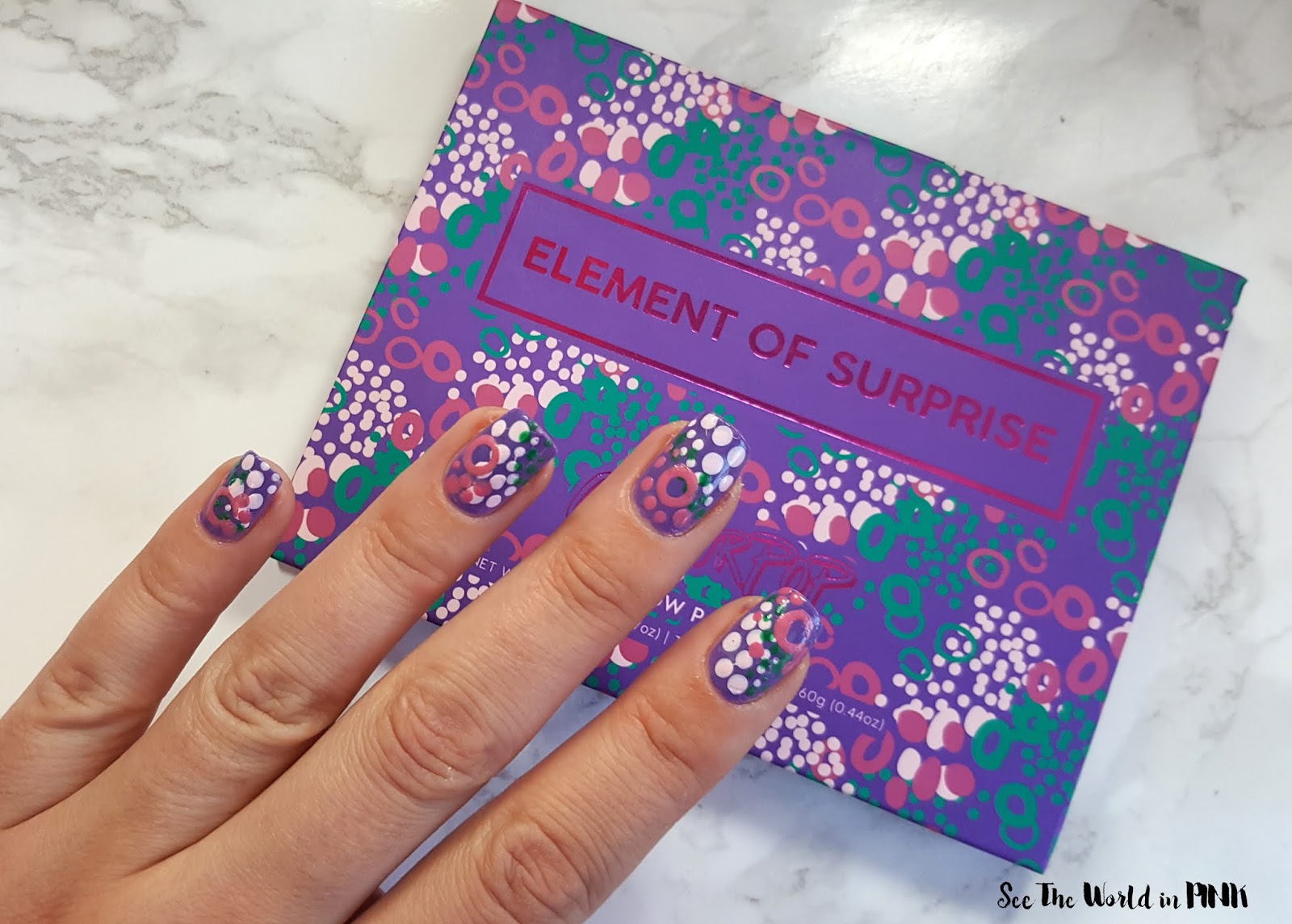 Manicure Monday "Inspired By Packaging" - ColourPop Element Of Surprise Palette Nails, Swatches, Review and Eye Shadow Look!