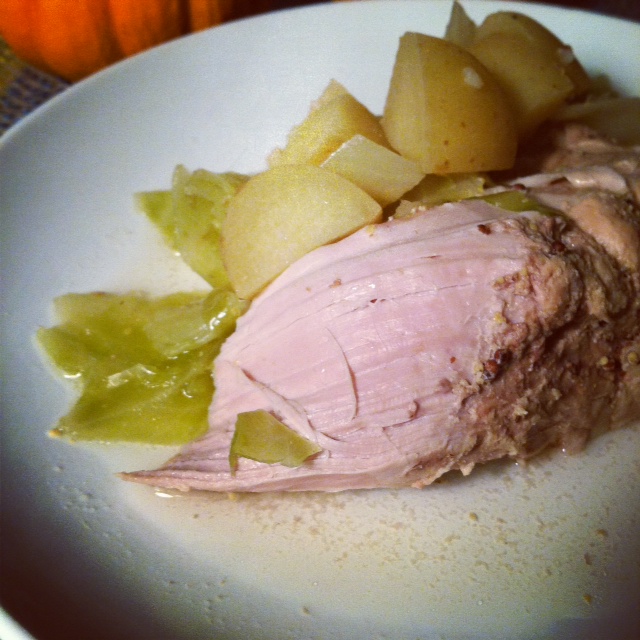 No Longer Ingrained Slow Cooked Pork Tenderloin with Cabbage
