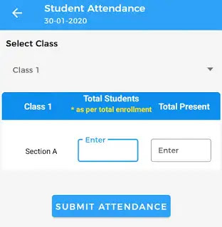 E. VIDYAVAHINI how to enter the student attendance