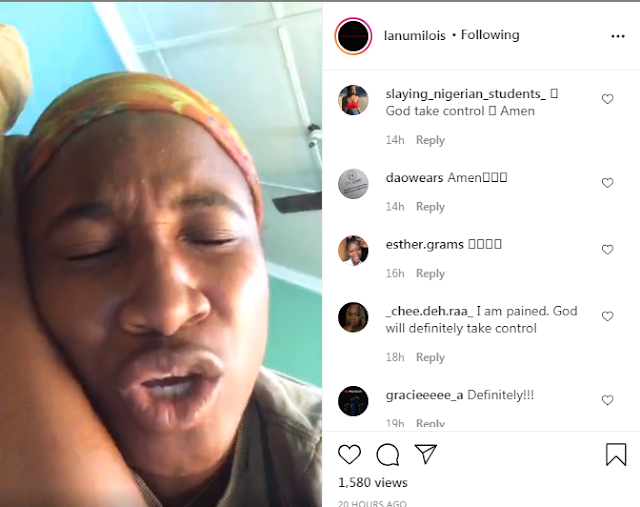 #EndSARS: Young Instagram Influencer, Lanumi Lois Prays Hard For Nigeria [Watch Video] 
