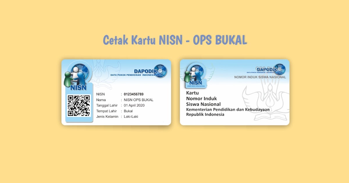 Cetak Kartu Nisn