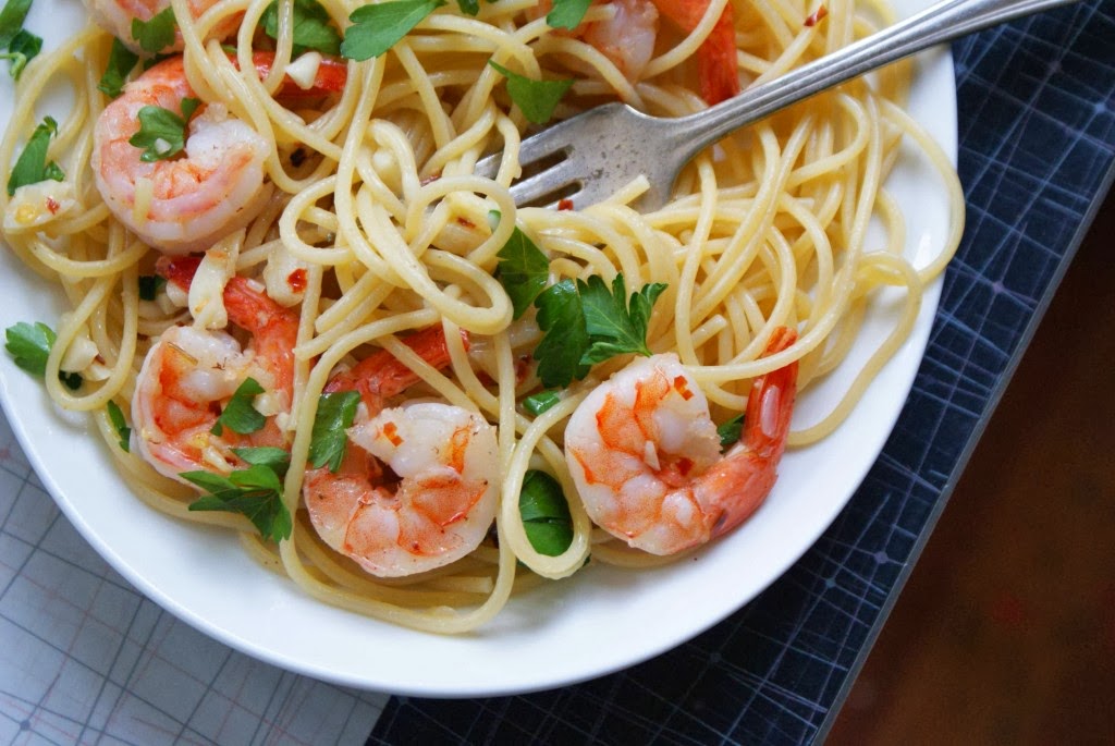 Bon Appetito!: Garlic Shrimp Scampi with Spaghetti