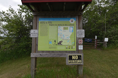Trans Canada Trail sign and map Manitoba.