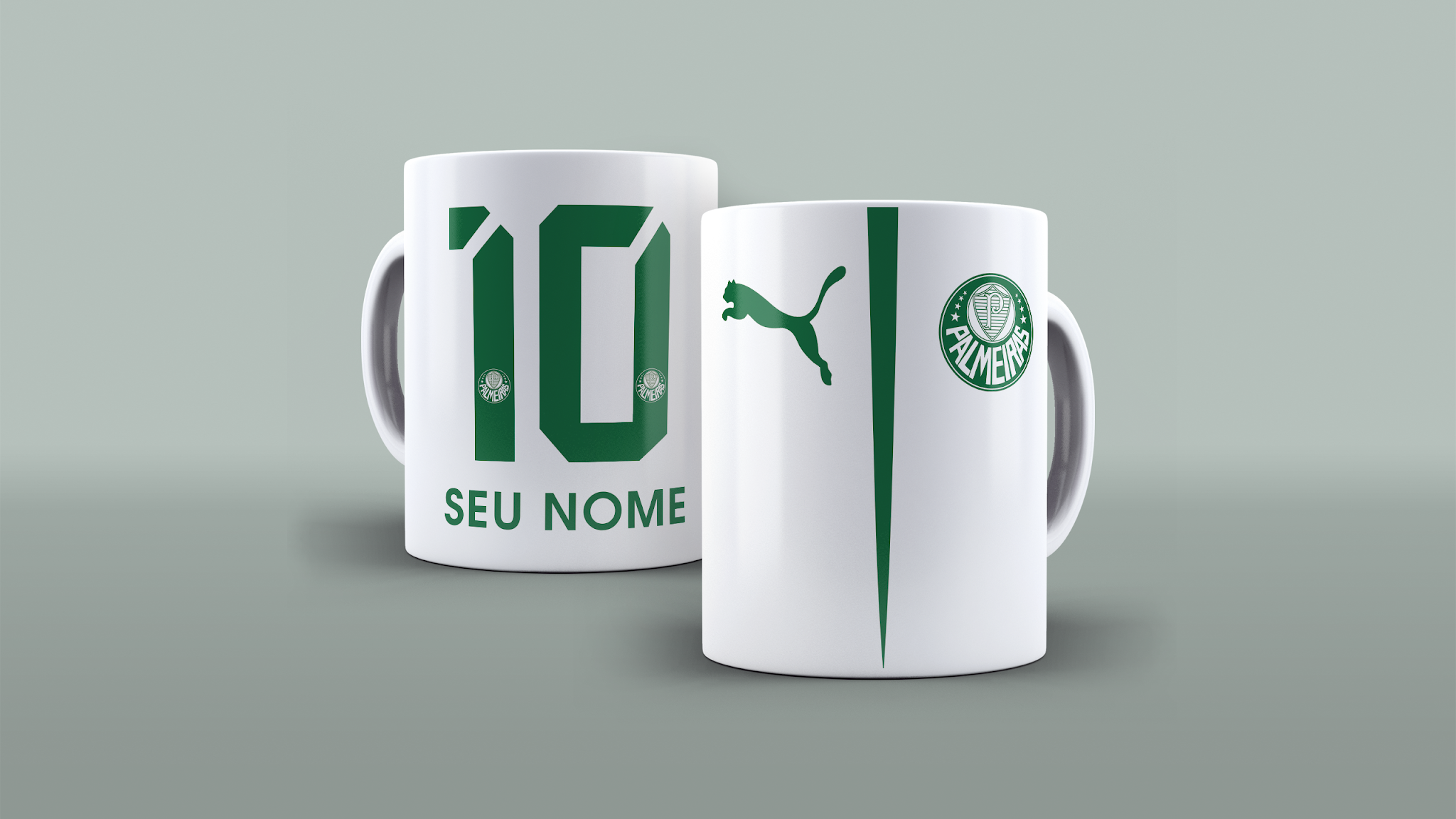 ARTE PARA CANECA PNG GRÁTIS: Palmeiras, futebol, camisa 10 b