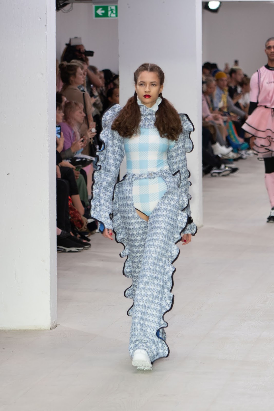 Louis Vuitton 3D Monogram Stripe Accent Pajama Shirt, Grey, 42