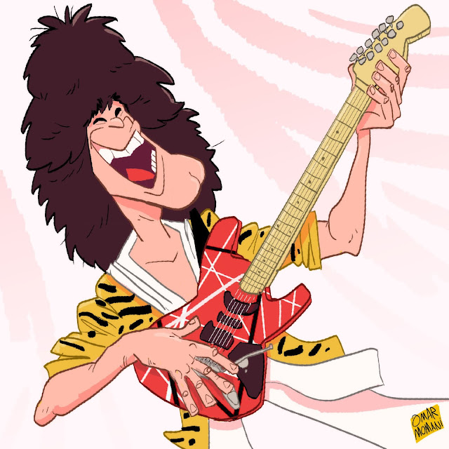 Eddie Van Halen cartoon