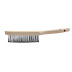 Brosse d'angle acier - Manche bois