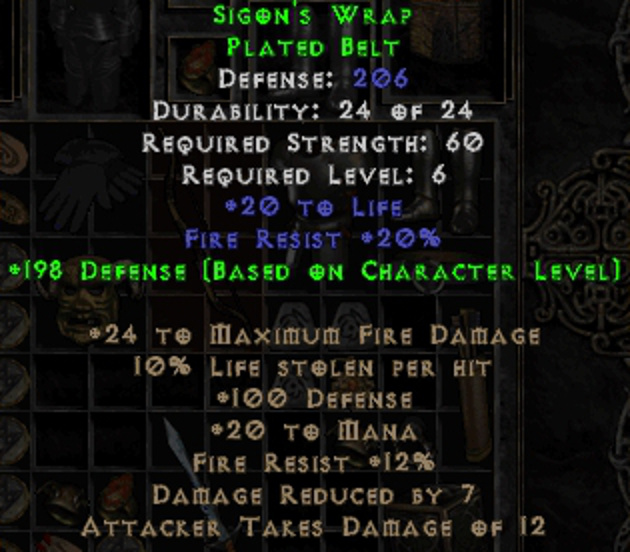 Best cRPGs Sigon's Wrap, Diablo 2 Resurrected