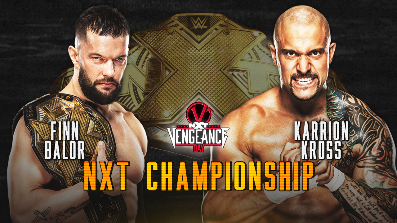 WWE NXT TakeOver Vengeance Day Match Card Remake V1 PSD Download