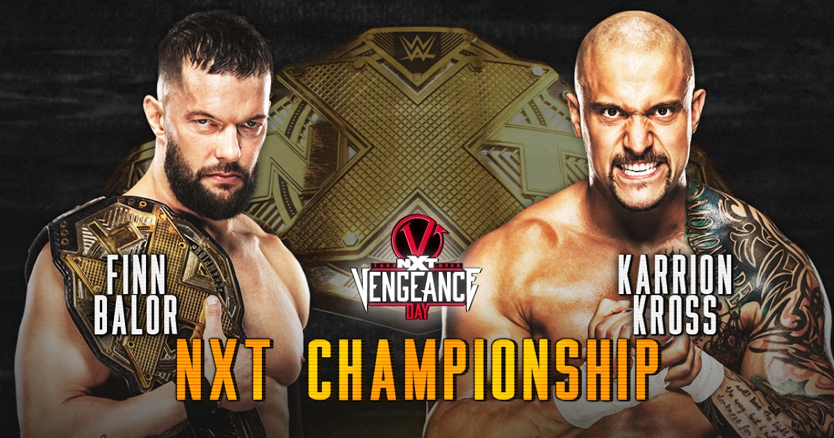 WWE NXT TakeOver Vengeance Day Match Card Remake V1 PSD Download