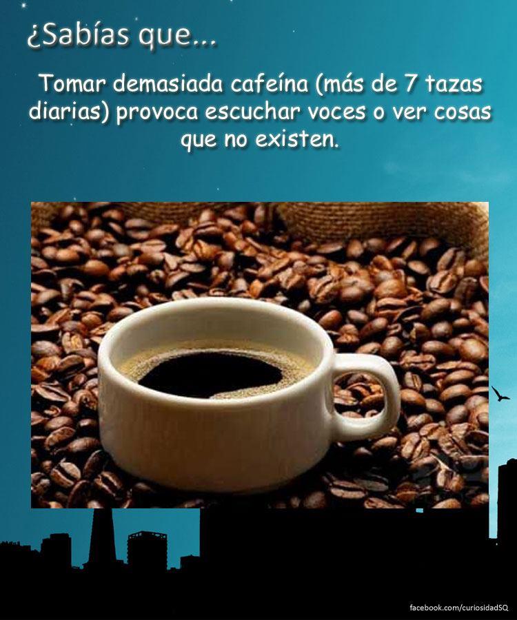 ¿Sabías que?: Tomar mucha cafeína crea ilusiones