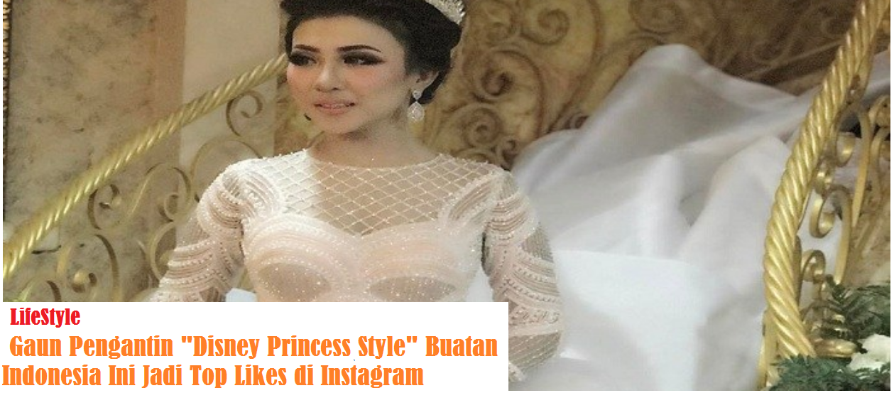 gaun pengantin wanita bercadar princess