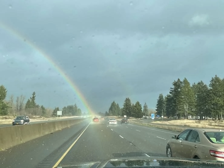 Witziger Regenbogen Autoliebe & Glück