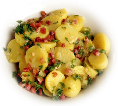 warm potato salad with bacon