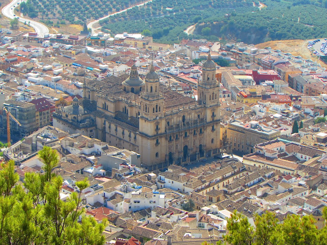 A catedral de Jaén vista do Castillo de Santa Catalina