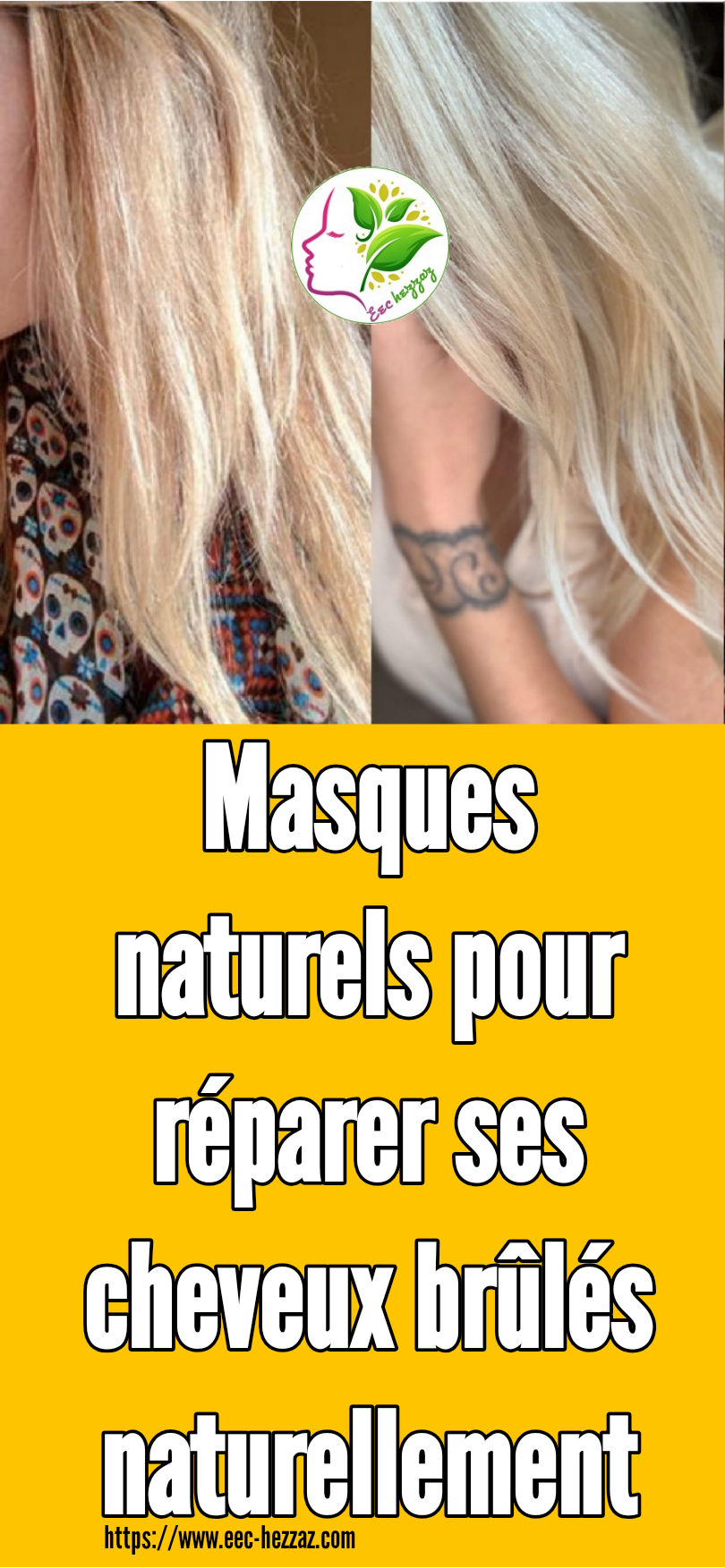 Masques naturels pour réparer ses cheveux brûlés naturellement