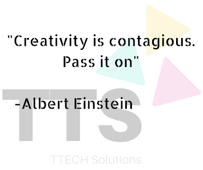 A pic showing logo of TTECH Solutions with Good Quote of Albert Einstein, Positive Quote, Good Quote Category