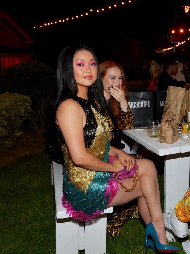 Red Carpet Dresses: Lana Condor - Moschino Spring/Summer 20 Menswear