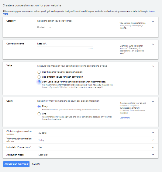 Create Conversion on Google Ads Create Conversion on Google Ads