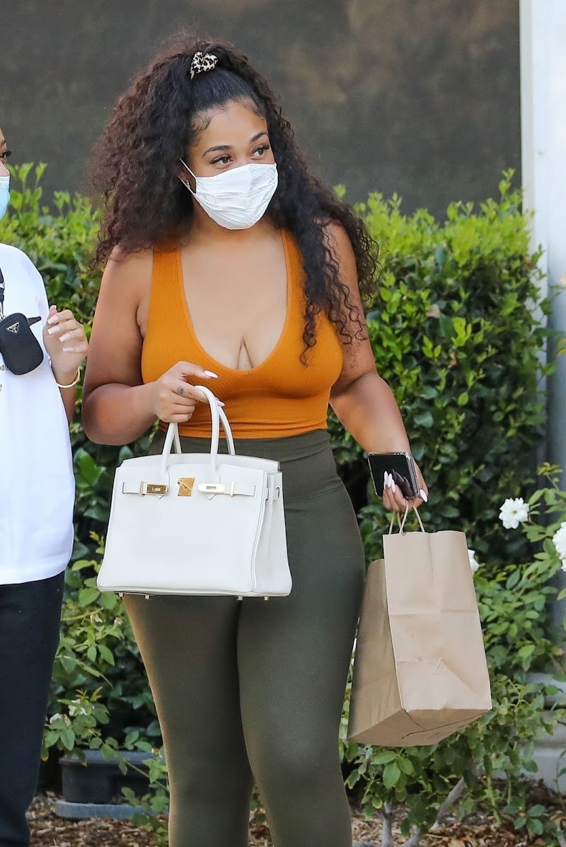 Jordyn Woods Leaves Toscanova in Calabasas 11 Aug -2020