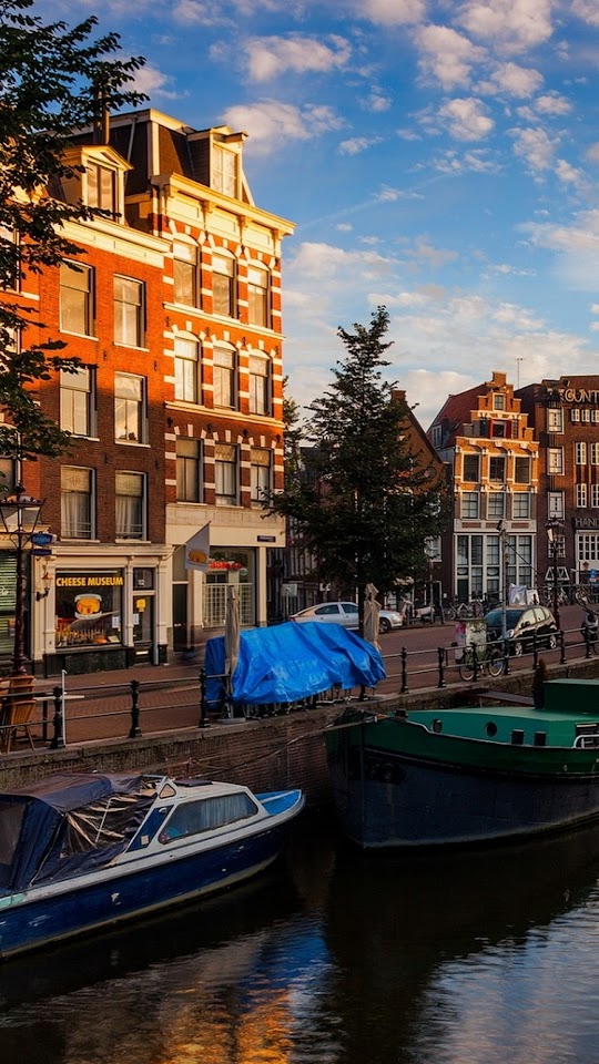 Morning On Amsterdam Canals  Android Best Wallpaper