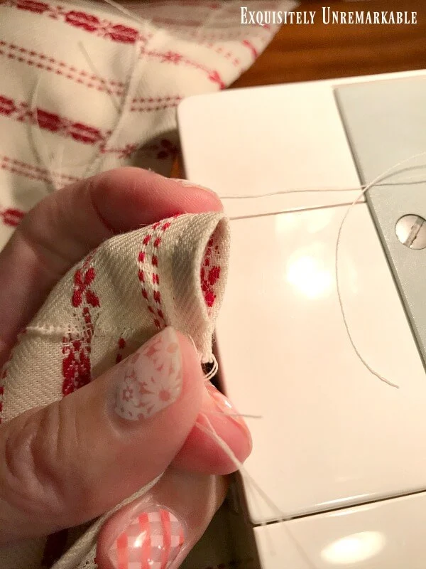 Simple Rod Pocket created at sewing machine