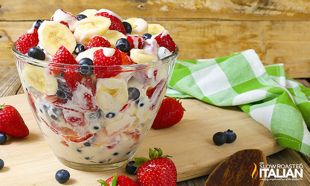 Red, White and Blue Cheesecake Salad Red, White and Blue Cheesecake Salad
