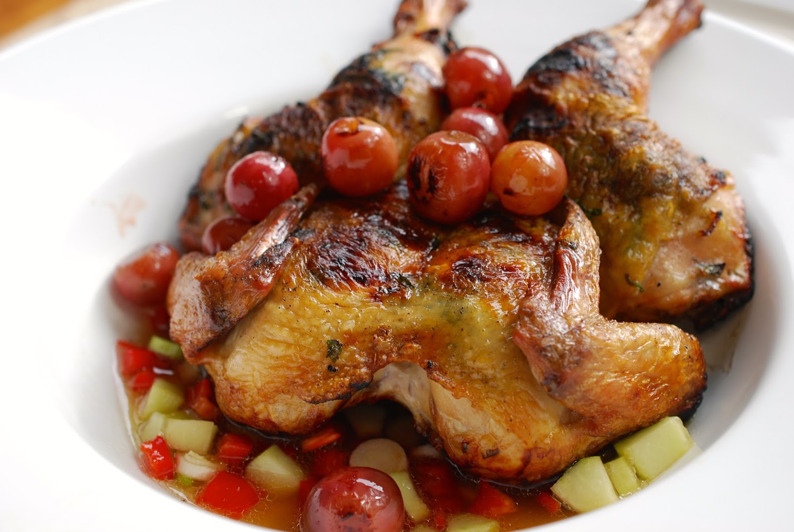 Cooking with Larue Grilled BBQ Cornish Game Hens with Grapes