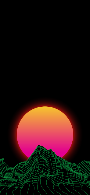 outrun retro synth wave background wallpaper 4k for iphone and android