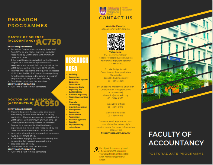 POSTGRADUATE PROGRAMME Application for Postgraduate Programme at
