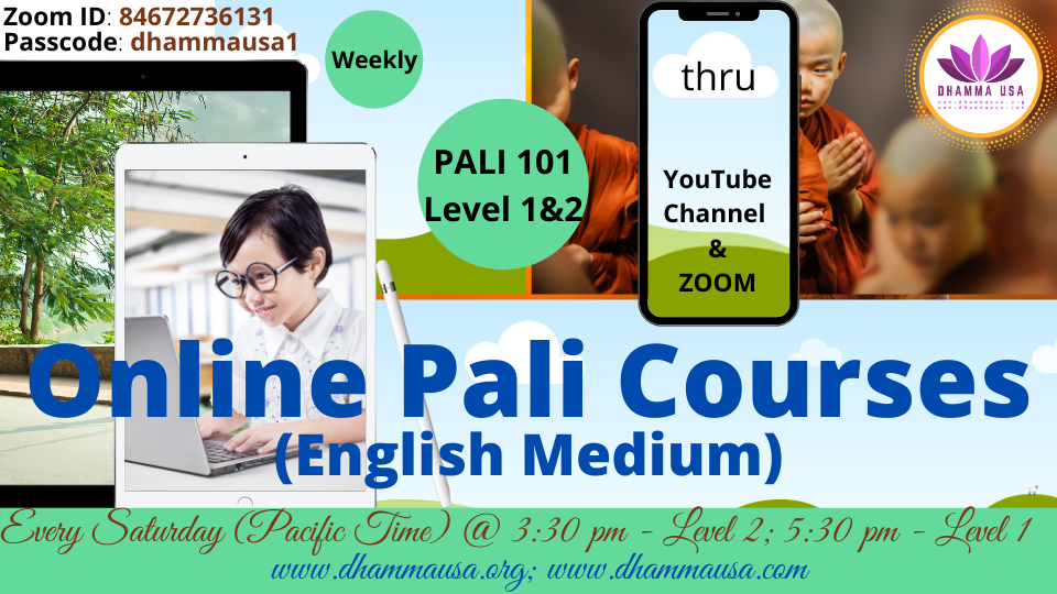 New Pali Courses for free Dhamma USA